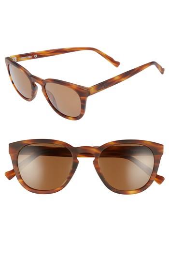 Women's Maho Capetown 50mm Polarized Round Sunglasses - Caramel