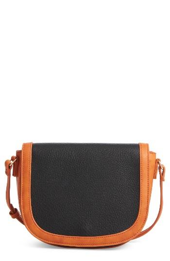 Sole Society Finnigan Faux Leather Crossbody Bag - Black