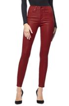 Women's Good American Good Waist Coated High Waist Skinny Jeans - Red