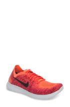 Women's Nike Free Run Flyknit 2 Running Shoe .5 M - Red