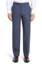 Men's Jb Britches Torino Flat Front Check Wool Trousers