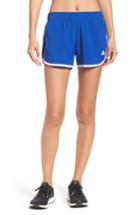 Women's Adidas '3-stripes' Climalite Woven Shorts - Blue