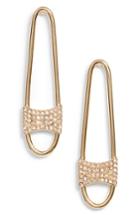 Women's Rebecca Minkoff Pave Safety Pin Earrings