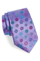 Men's Nordstrom Men's Shop Santa Lucia Medallion Silk Tie, Size - Purple