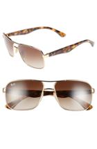 Women's Ray-ban 59mm Pilot Sunglasses - Gold/ Brown