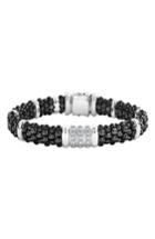 Women's Laogs Black Caviar Diamond 3-link Bracelet