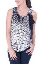 Women's Olian Print Maternity Tank - Black
