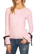 Women's Cece Bow Cuff Sweater - Pink