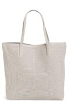 Street Level Reversible Perforated Faux Leather Tote -