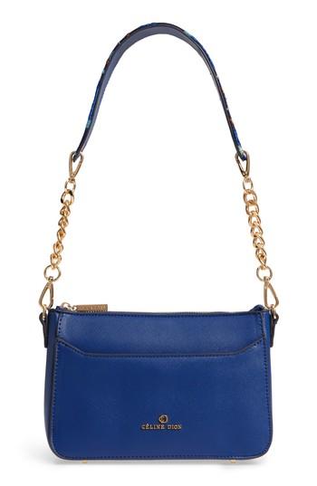 Celine Dion Grazioso Faux Leather Crossbody Bag - Blue