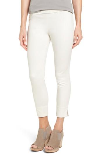 Women's Eileen Fisher Slim Stretch Cotton Crop Pants - Ivory