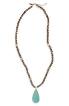 Women's Panacea Beaded Stone Pendant Necklace