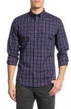 Men's Nordstrom Men's Shop Tech-smart Slim Fit Windowpane Sport Shirt - Blue