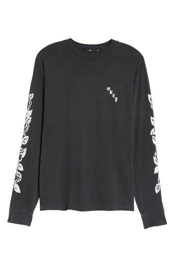 Men's Obey Old Rose Tattoo T-shirt, Size - Black