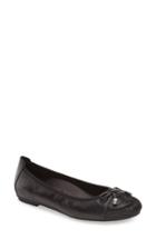Women's Vionic 'minna' Leather Flat .5 N - Black