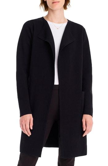 Women's J.crew Juliette Collarless Sweater Blazer - Black