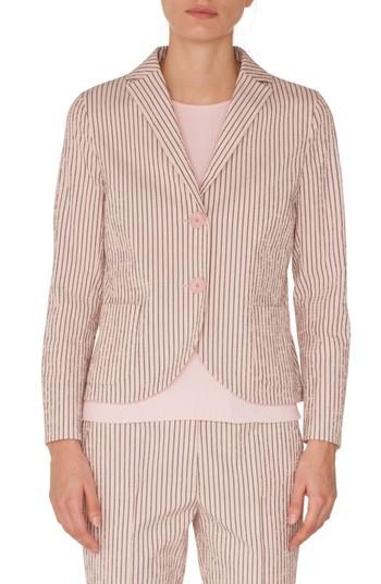 Women's Akris Punto Seersucker Blazer - Pink