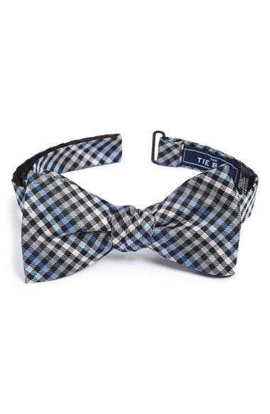 Men's The Tie Bar Plaid Bow Tie, Size - Black