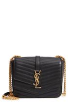 Saint Laurent Montaigne Quilted Lambskin Crossbody Bag - Black