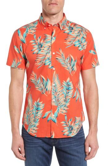Men's Bonobos Slim Fit Short Sleeve Tropical Print Sport Shirt