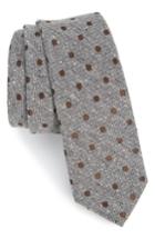 Men's The Tie Bar Revolve Dots Silk Tie, Size - Brown