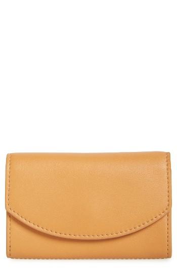 Women's Skagen Leather Card Case - Beige