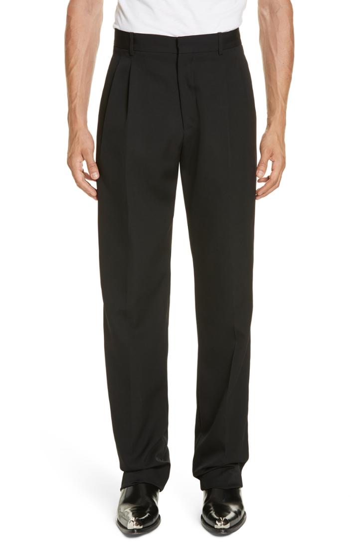 Men's Calvin Klein 205w39nyc Wool Gabardine Pants Eu - Black