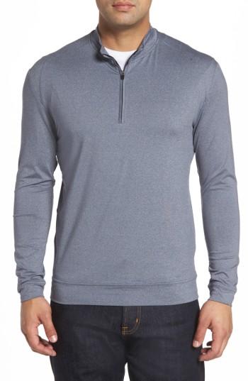 Men's Johnnie-o Flex Classic Fit Quarter Zip Pullover - Blue