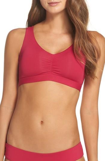 Women's Becca Color Splash Twist Back Bikini Top D - Pink