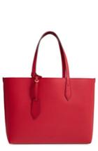 Burberry Reversible Leather Tote - Red