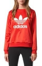 Women's Adidas Trefoil Crewneck Sweater - Red