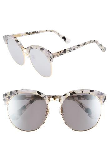 Women's Gentle Monster Deborah 60mm Retro Sunglasses - White Marble Mirror