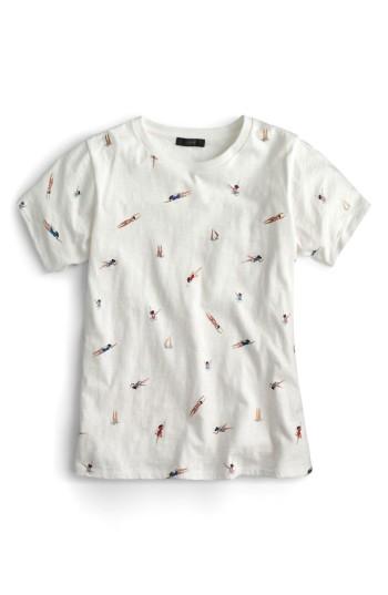 Women's J.crew Swimmers Cotton Tee - White