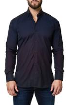 Men's Maceoo Print Trim Fit Sport Shirt (m) - Black