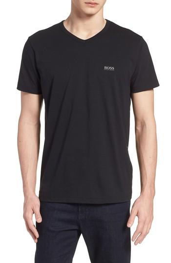 Men's Boss Teevn Regular Fit V-neck T-shirt - Black