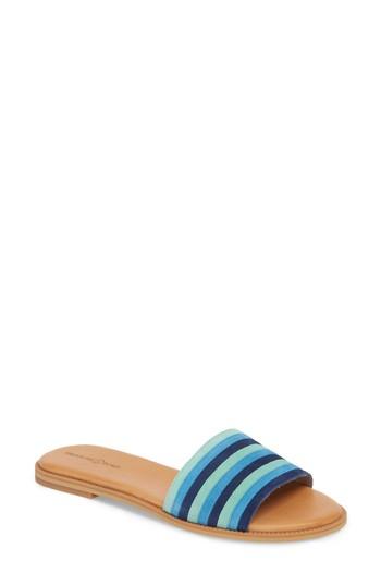 Women's Treasure & Bond Mere Flat Slide Sandal .5 M - Blue