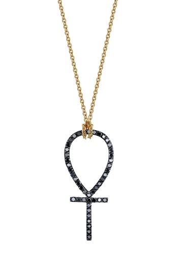 Women's Iconery X Rashida Jones Black Diamond Ankh Pendant Necklace