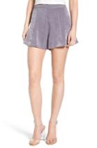 Women's Astr The Label High Waist Satin Shorts - Grey