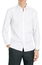 Men's Burberry William Stretch Solid Sport Shirt, Size - White