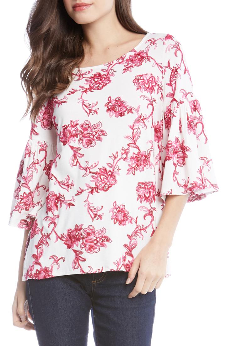 Women's Karen Kane Embroidered Knit Top