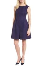 Women's Anne Klein Jacquard Fit & Flare Dress - Blue