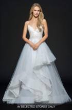 Women's Hayley Paige Bijou Tulle & Organza Ballgown, Size In Store Only - Blue