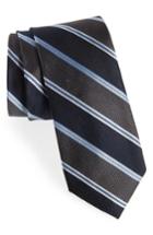 Men's Calibrate Williard Stripe Silk Tie, Size - Blue