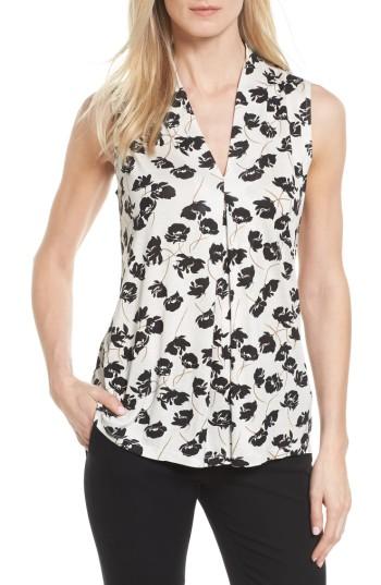Women's Halogen Pleat Front V-neck Top P - Ivory