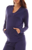 Women's Everly Grey Irene Maternity/nursing Hoodie & Pants Set - Blue