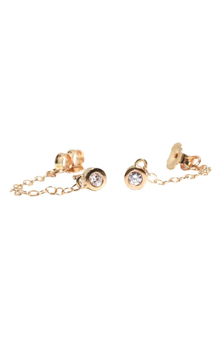 Women's Melissa Joy Manning Chained Diamond Post Earrings
