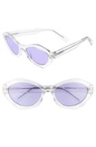 Women's #quayxkylie 54mm As If Oval Sunglasses - Clear/ Purple