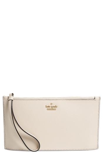 Women's Kate Spade New York Cameron Street Ariah Leather Wristlet - Beige
