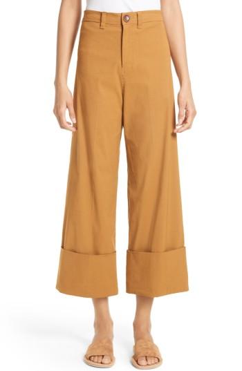 Women's Sea Cuffed Crop Pants - Brown