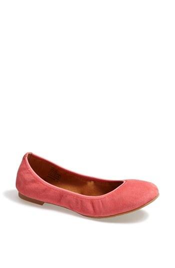 Juil ?the Flat? Earthing Suede Ballet Flat Poppy